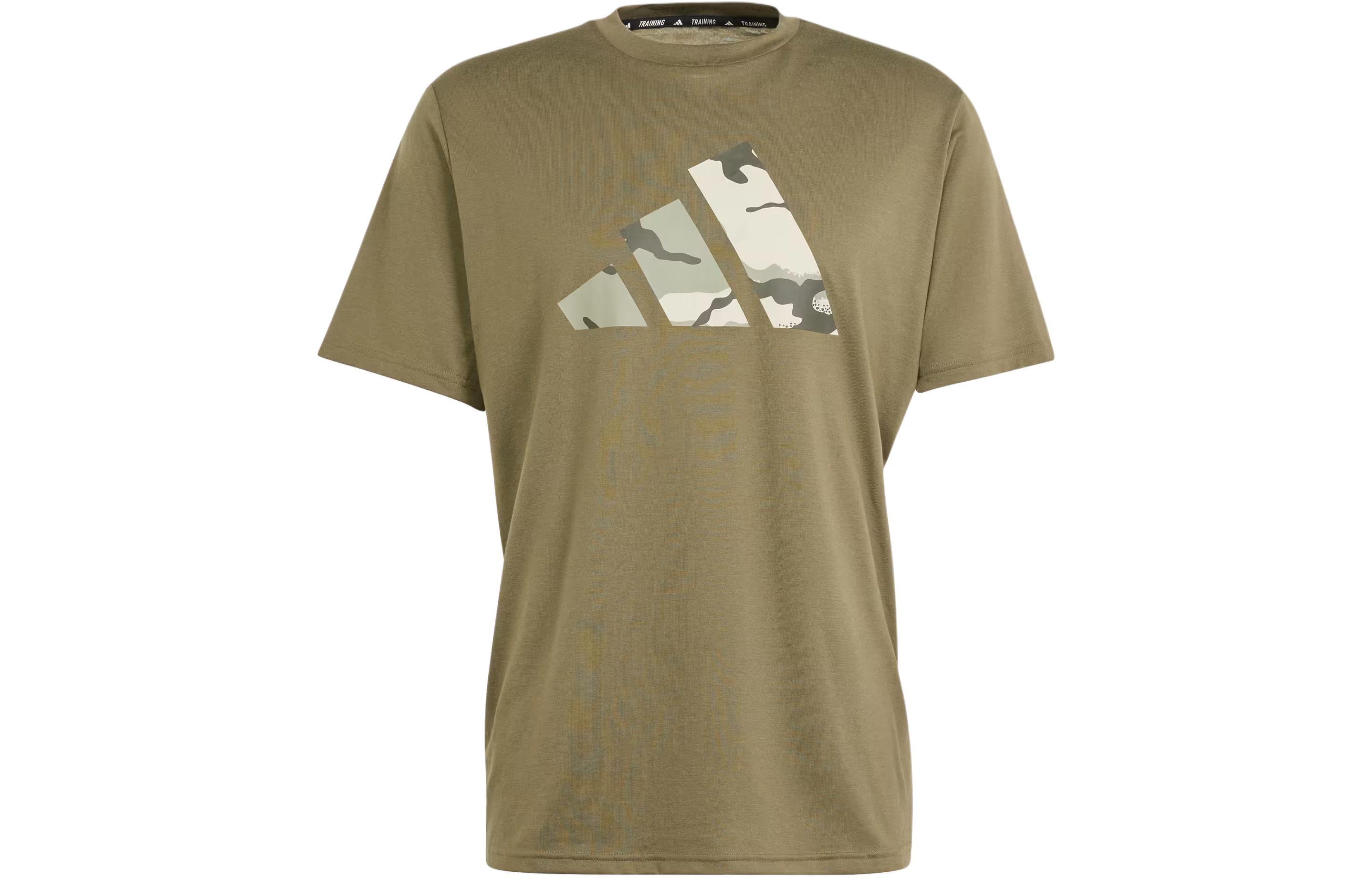 Футболка Adidas Seasonal Brand Love Camo, оливково-зеленая — фото 2