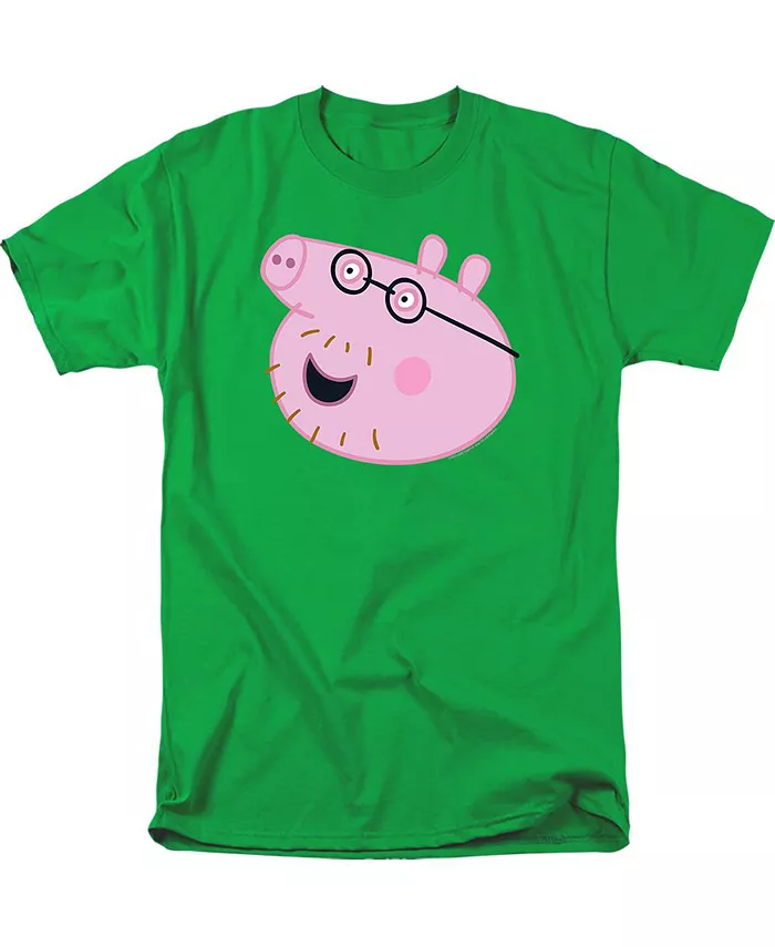 

Мужская футболка с лицом Папы Свина из Свинки Пеппы Hasbro+, зеленый