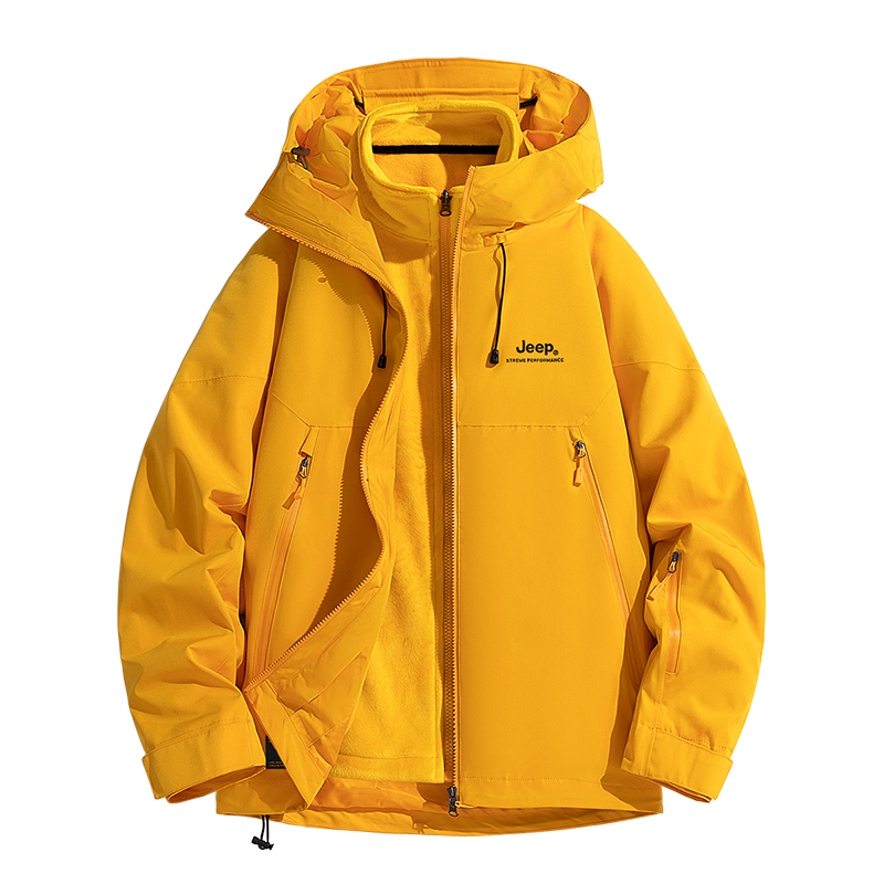 

Ветровка Casual Outdoor Unisex с капюшоном Moderate Jeep, 3-in-1 all-weather hardcore windbreaker jacket-желтый