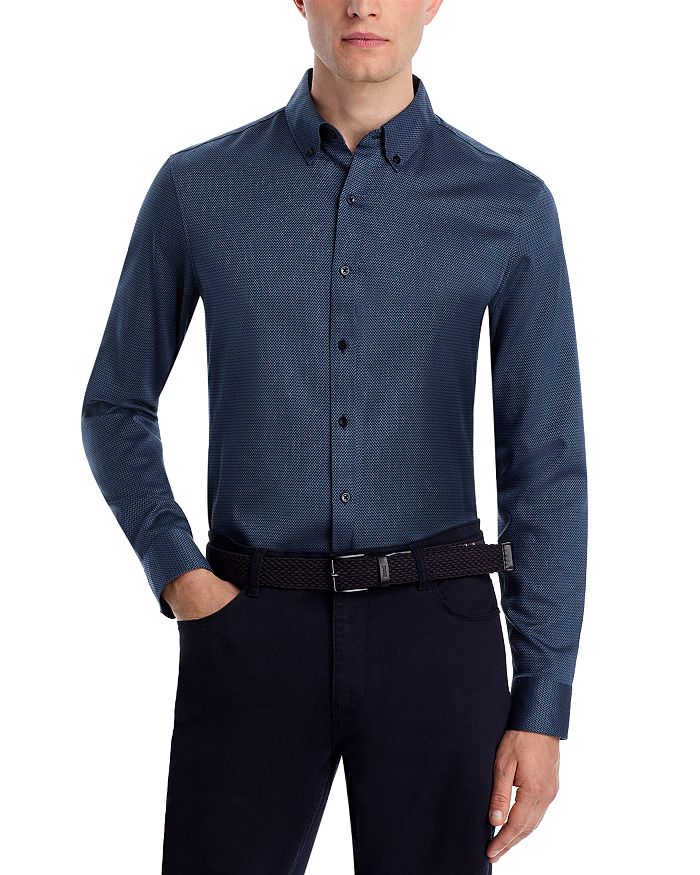 

Рубашка Slim Fit Chevron с пуговицами Michael Kors, синий