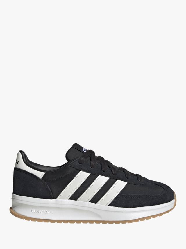 Кроссовки на шнуровке из смеси кожи run 70s 2.0 adidas, черный/белый