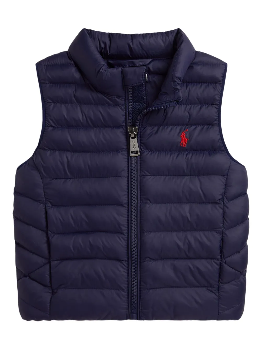 

Стеганый жилет с вышитым логотипом Polo Ralph Lauren Kids, синий