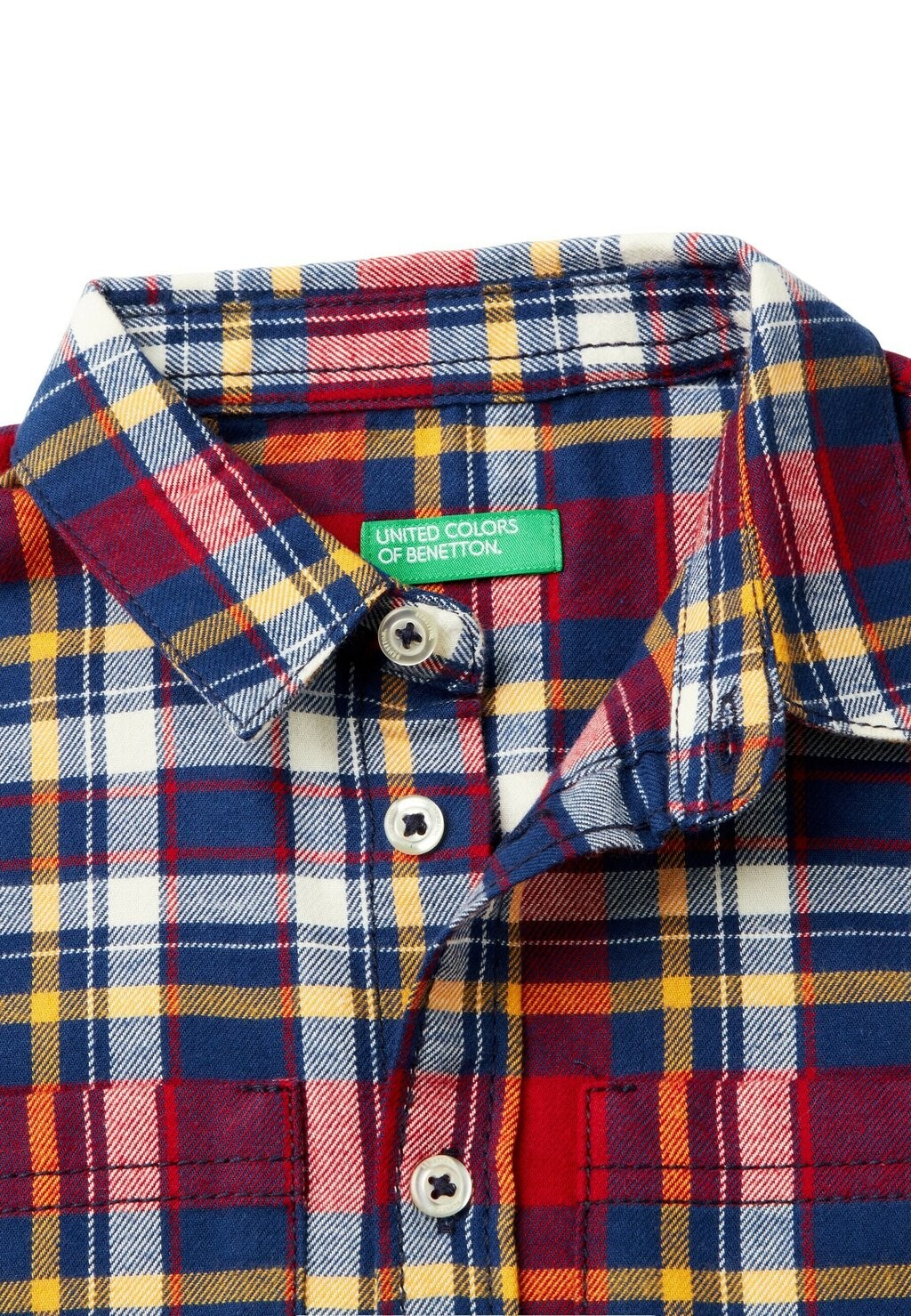 

Рубашка PLAID United Colors of Benetton, красный