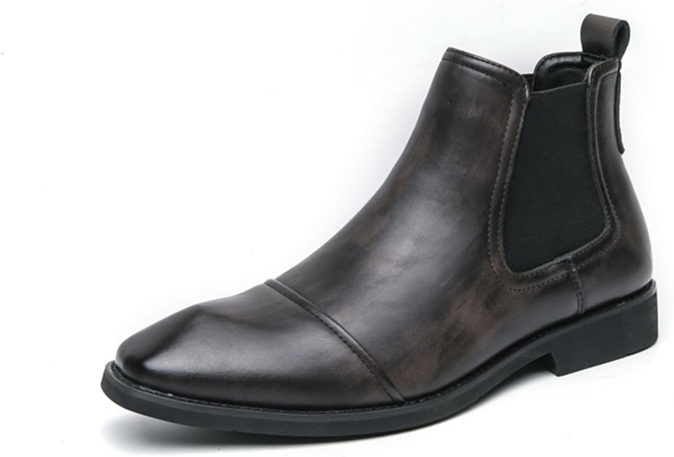 

Мужские классические ботинки Челси из натуральной кожи с эластичной вставкой, зауженным носком, мягкие ботинки до щиколотки для прогулок, работы, вечеринок, выпускных, свадеб, официальных мероприятий и повседневной носки Tixewsjh, черный