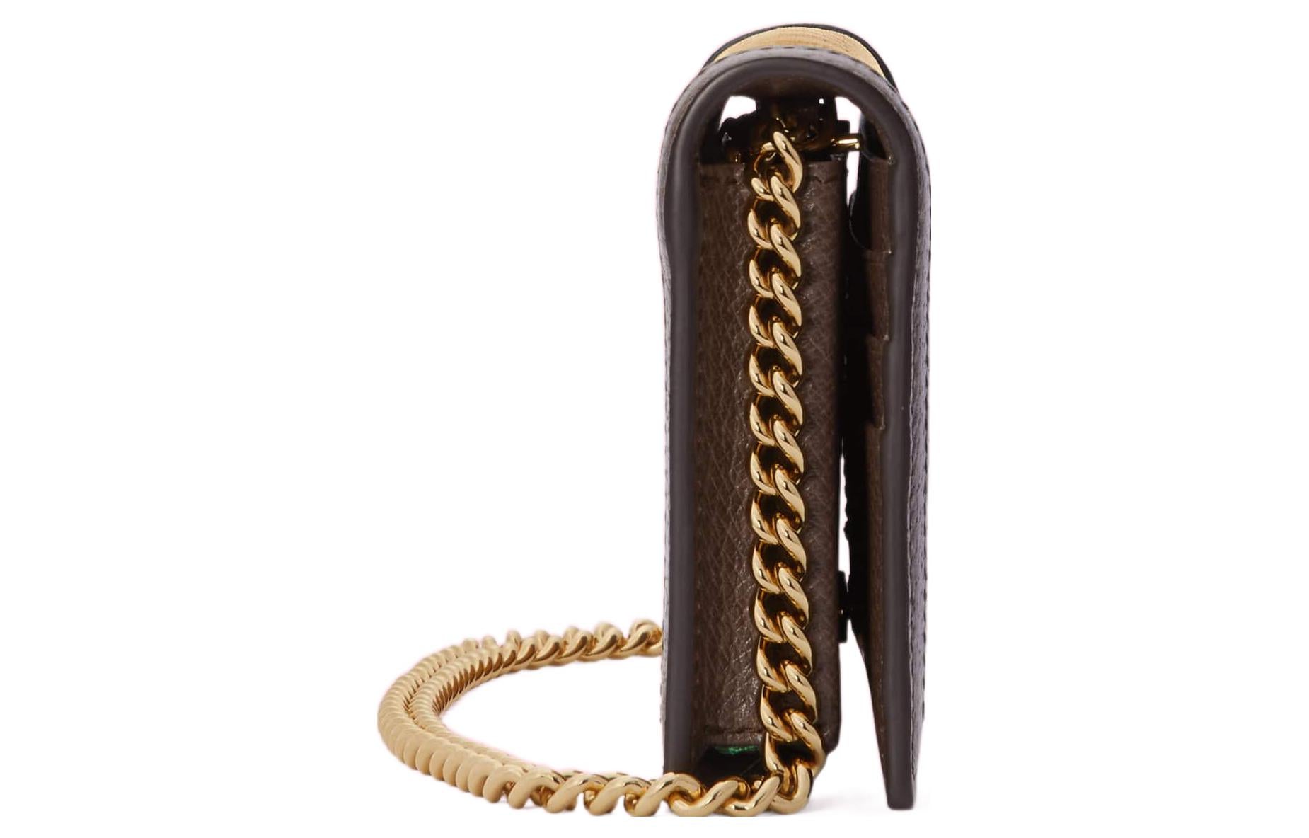 Сумка кросс-боди Gucci x adidas Chain Logo Crossbody Bag 'Yellow Brown' — фото 3