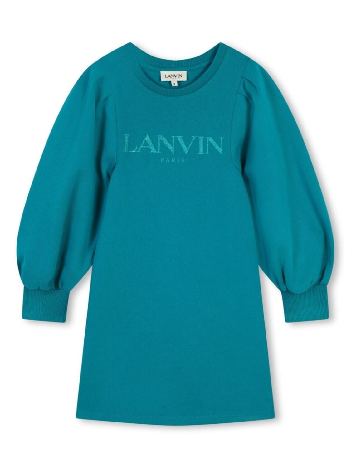 

Lanvin Enfant хлопковое платье с логотипом, синий