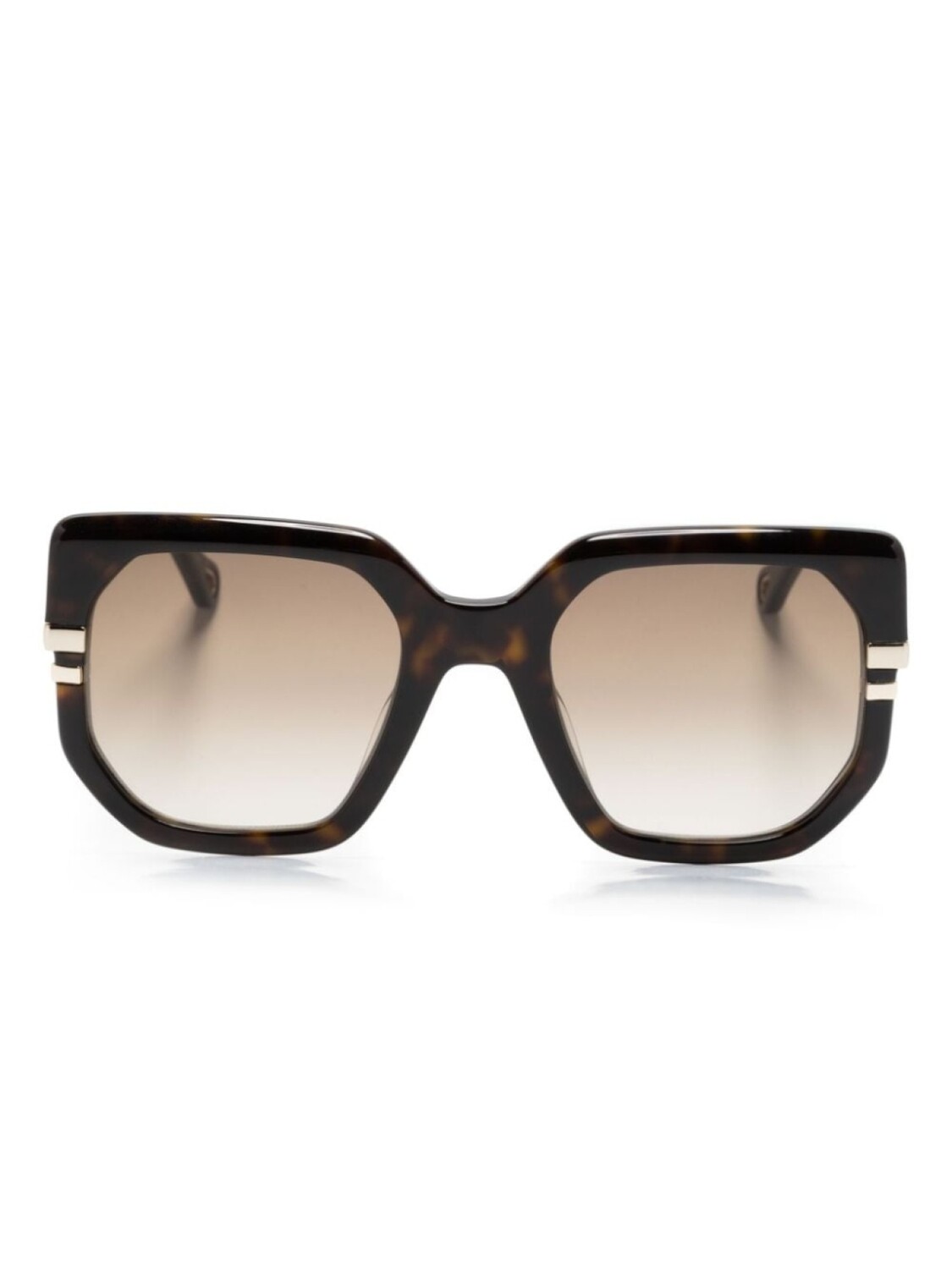 

Chloé Eyewear солнцезащитные очки в массивной оправе, коричневый