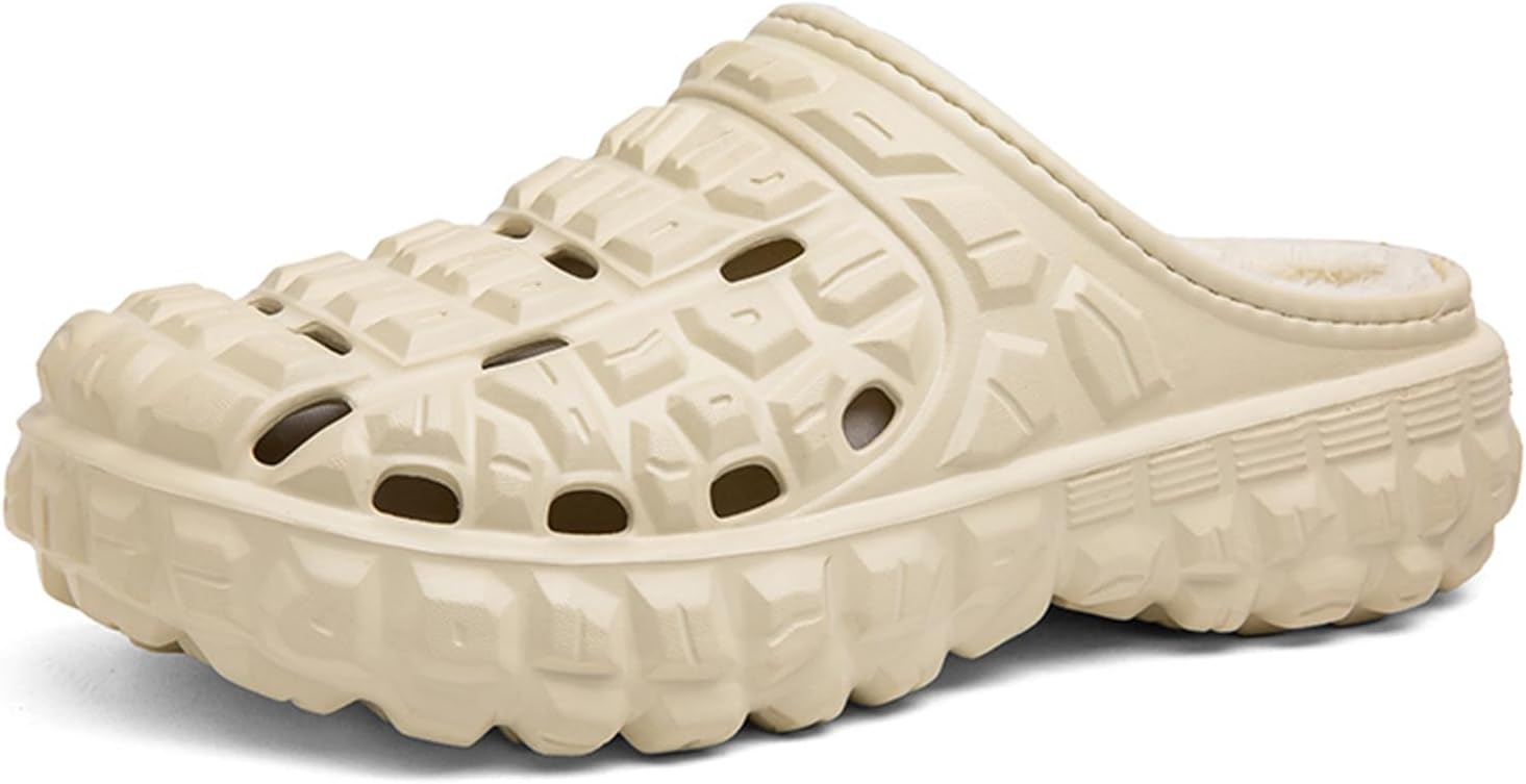 

Зимние теплые тапочки Eliogn для женщин и мужчин с флисовой подкладкой, дышащие сабо, садовые мюли для взрослых, домашние тапочки унисекс, хаки