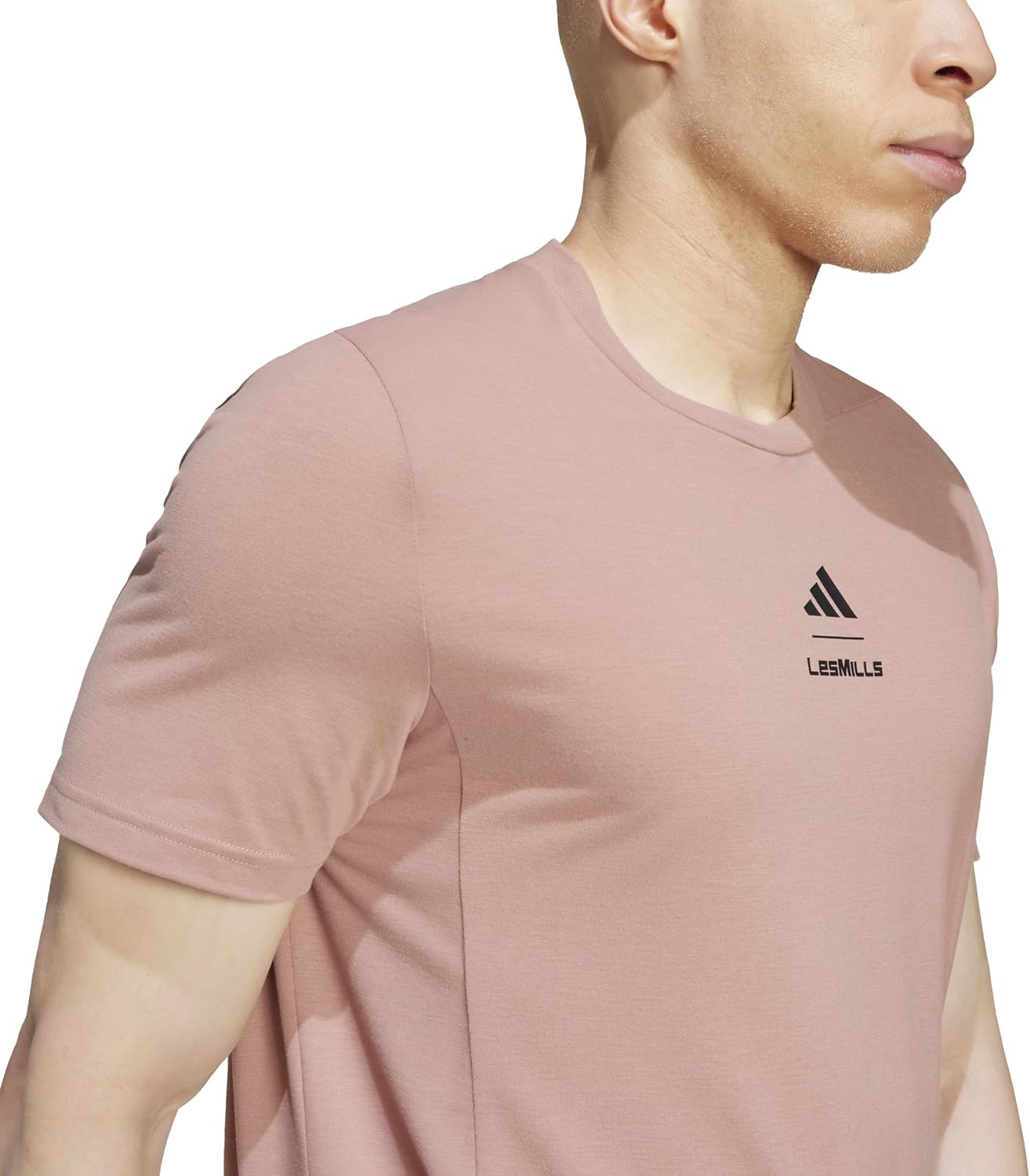 Мужская футболка с коротким рукавом adidas Les Mills Graphic Short Sleeve Tee JRS32, глиняный — фото 4