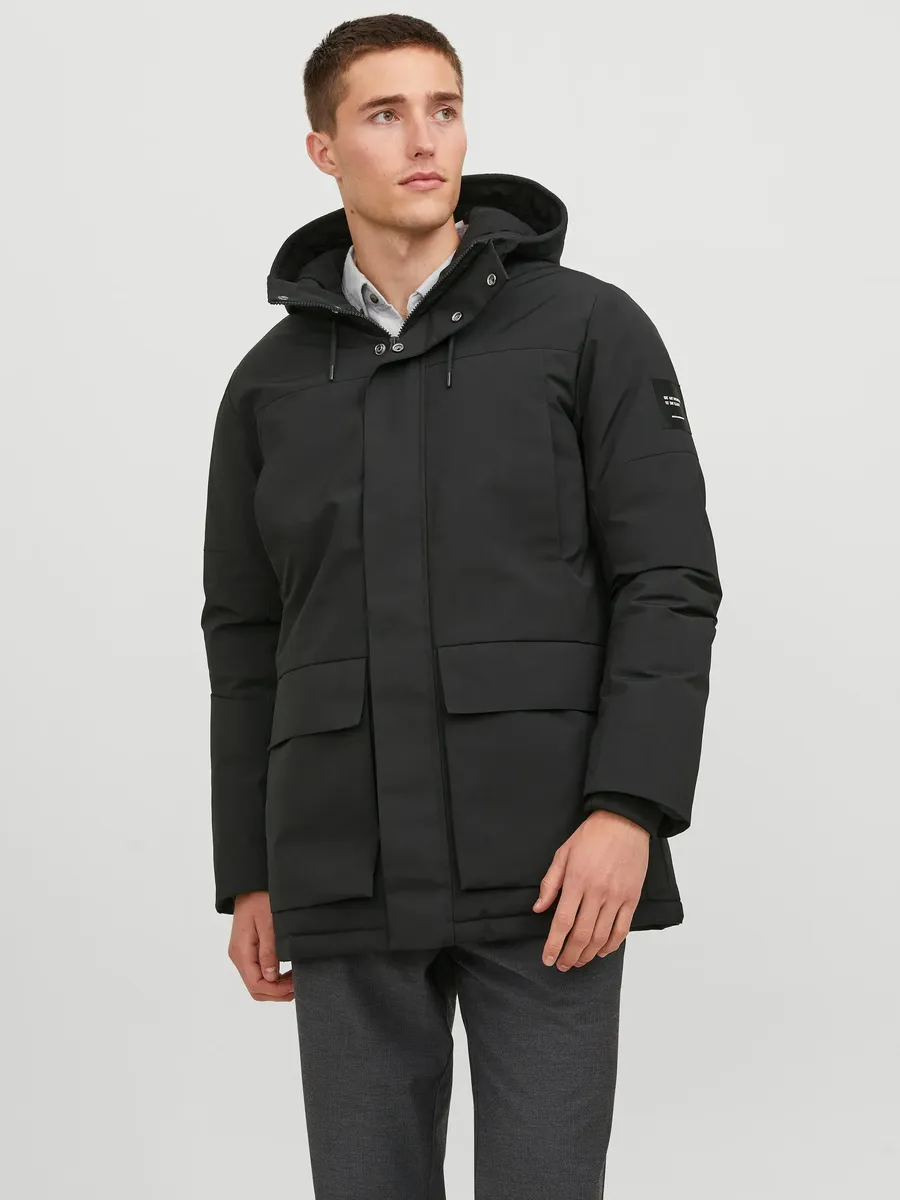

Парка Jack & Jones "JJEROB PARKA SN", с капюшоном, черный