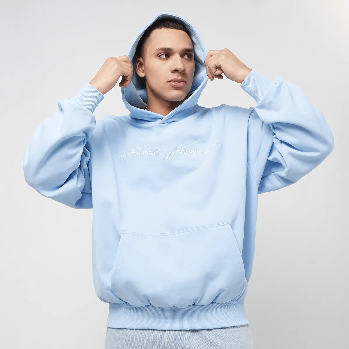 

Худи Karl Kani Autograph Heavy Sweat Os, синий/серебристый