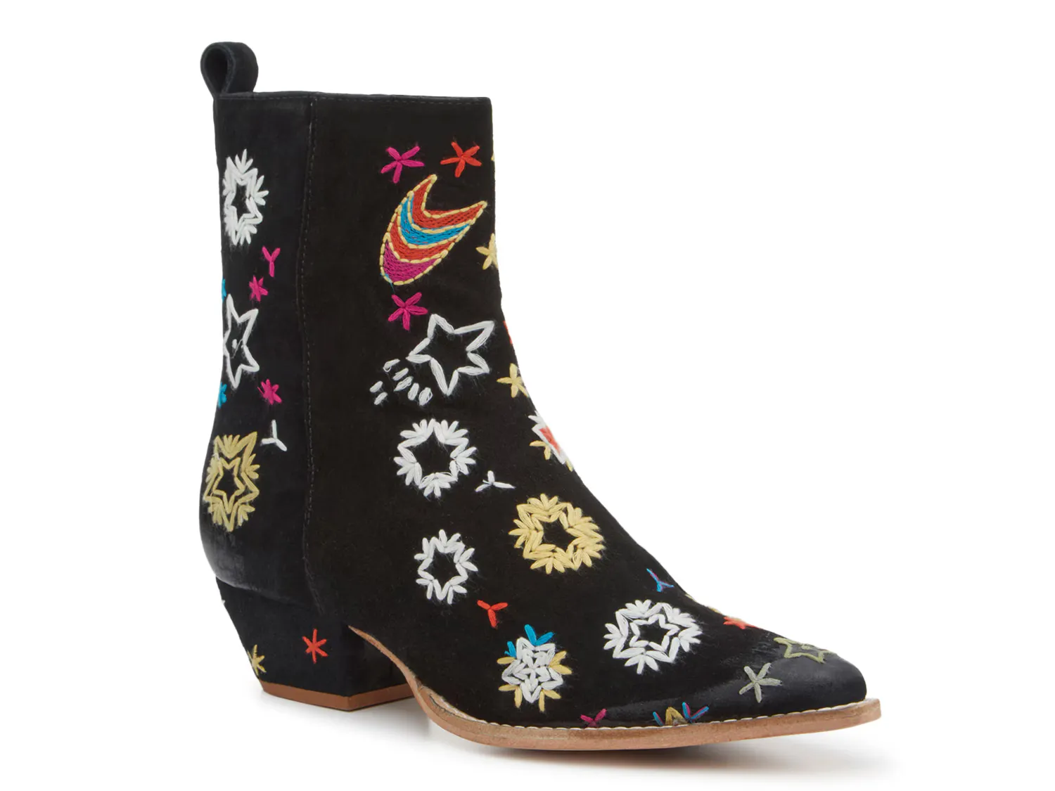 

Ботильоны Bowers Bootie Free People, цвет black_multicolorcelestialstitchingsuede