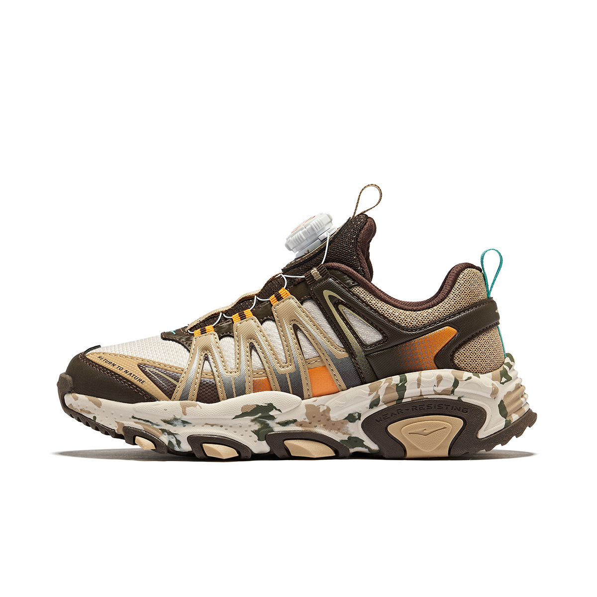 

Низкие противоскользящие износостойкие кроссовки Pioneer для детей и подростков ERKE KIDS, коричневый