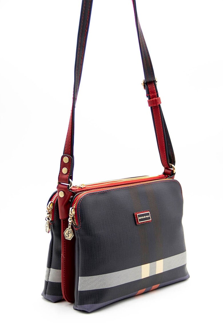 

Сумка из экокожи с рисунком Silver&Polo, синий