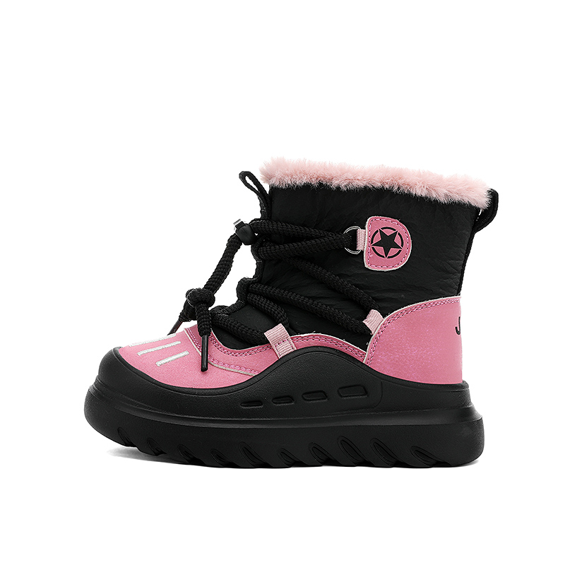 Утепленные зимние ботинки mid top для детей с противоскользящей и износостойкой подошвой Jeep, starсветло-фиолетовый/obsidian черный[fleece-lined] — фото 3