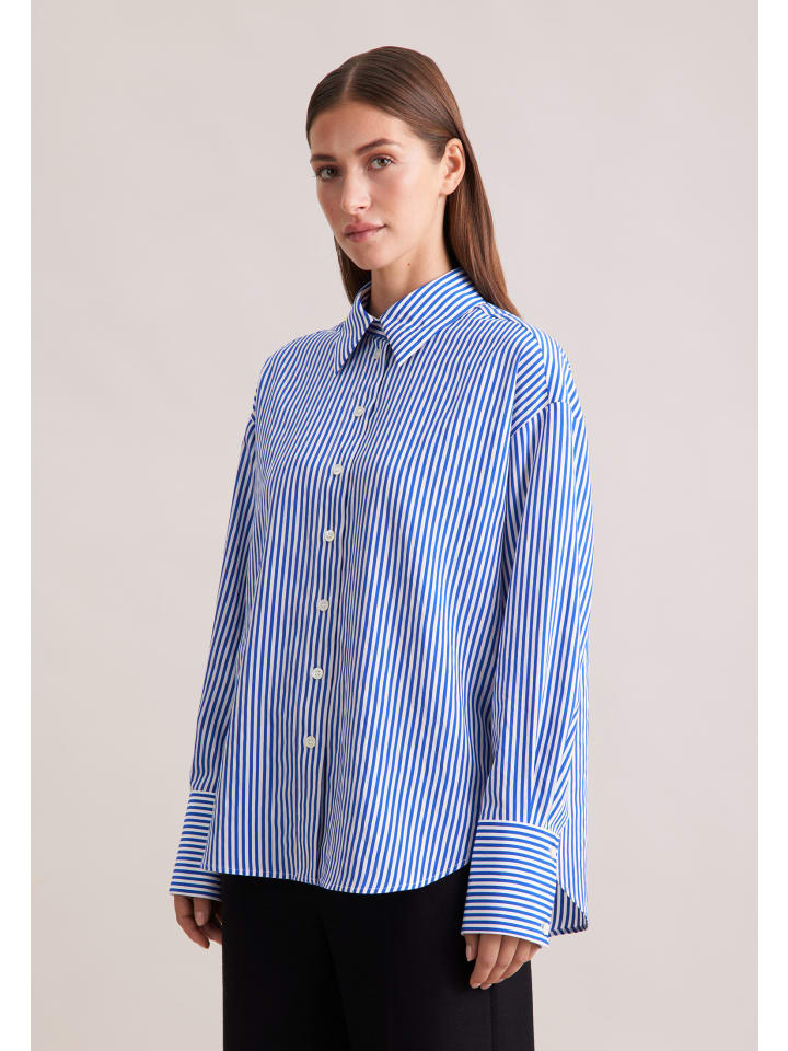 

Блузка свободного кроя средне-синего цвета Seidensticker