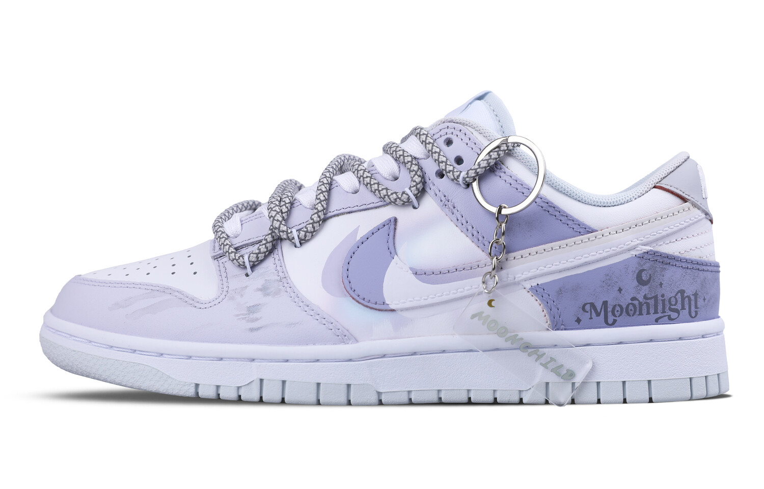 Кроссовки Nike Dunk Skateboarding Shoes Unisex Low-top White, светло-фиолетовый
