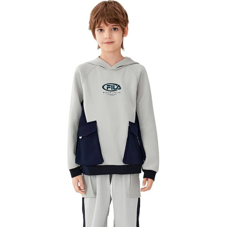 Худи Water Blue Gray Kids' FILA KIDS — фото 3