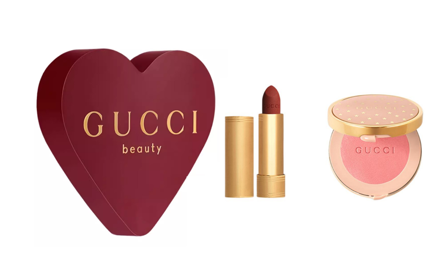 

Набор подарков для макияжа soft matte starlight: бархатная помада 3,5 г, легко растушевывается, натуральная стойкая + румяна starry 5,5 г GUCCI