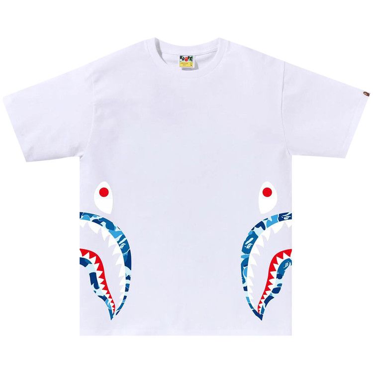

Футболка BAPE ABC Camo Side Shark Tee, White/Blue