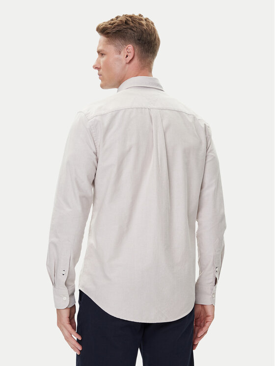 Рубашка regular fit Solid Heritage MW0MW35774 Tommy Hilfiger, бежевый — фото 3