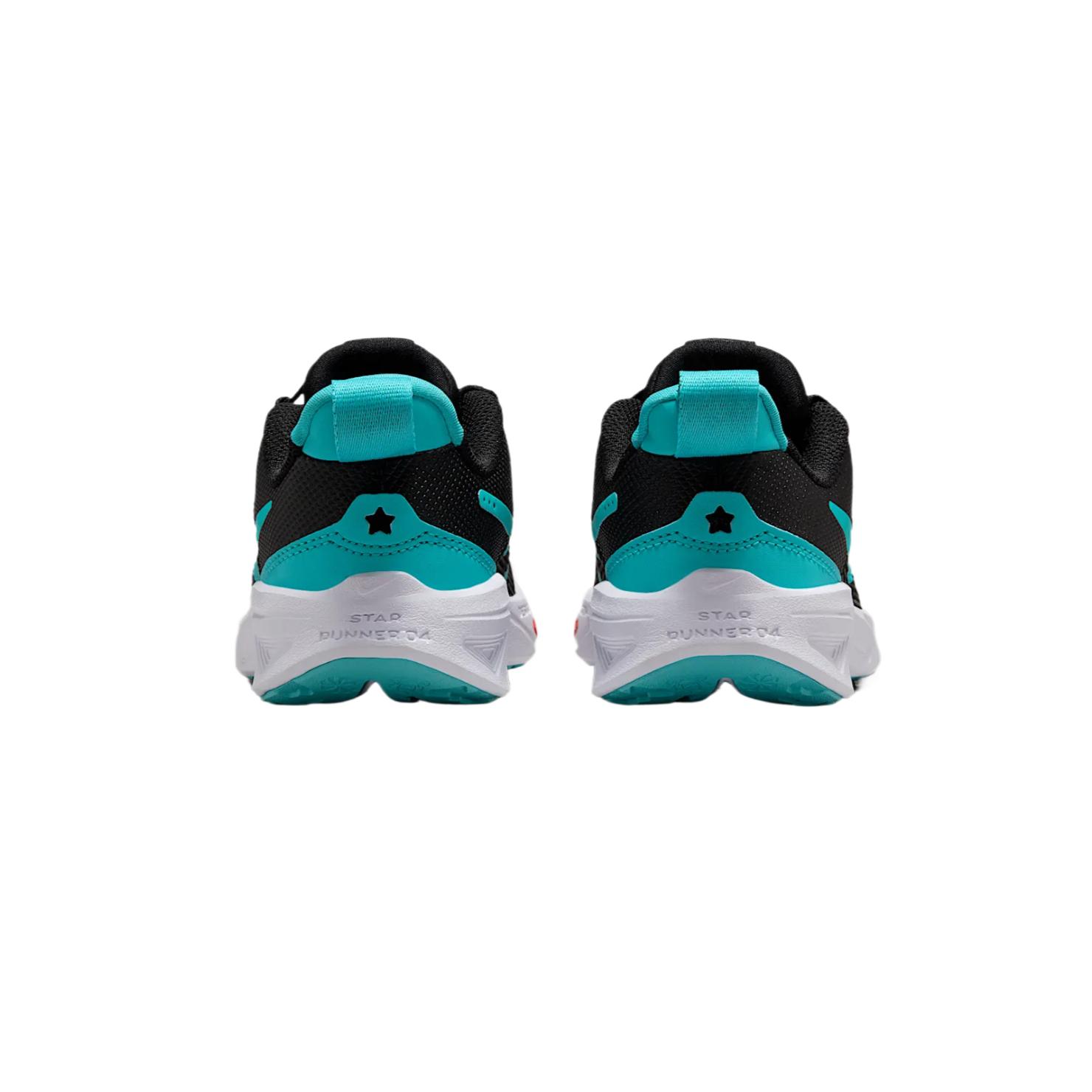 Звездные бегуны 4 Детские уличные кроссовки Nike, черный/красный/белый/зеленый — фото 4