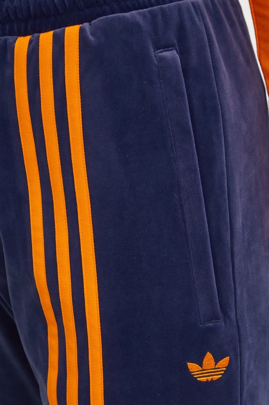 Вельветовые спортивные брюки 70s Velour Track Pant Adidas Originals, темно-синий — фото 4