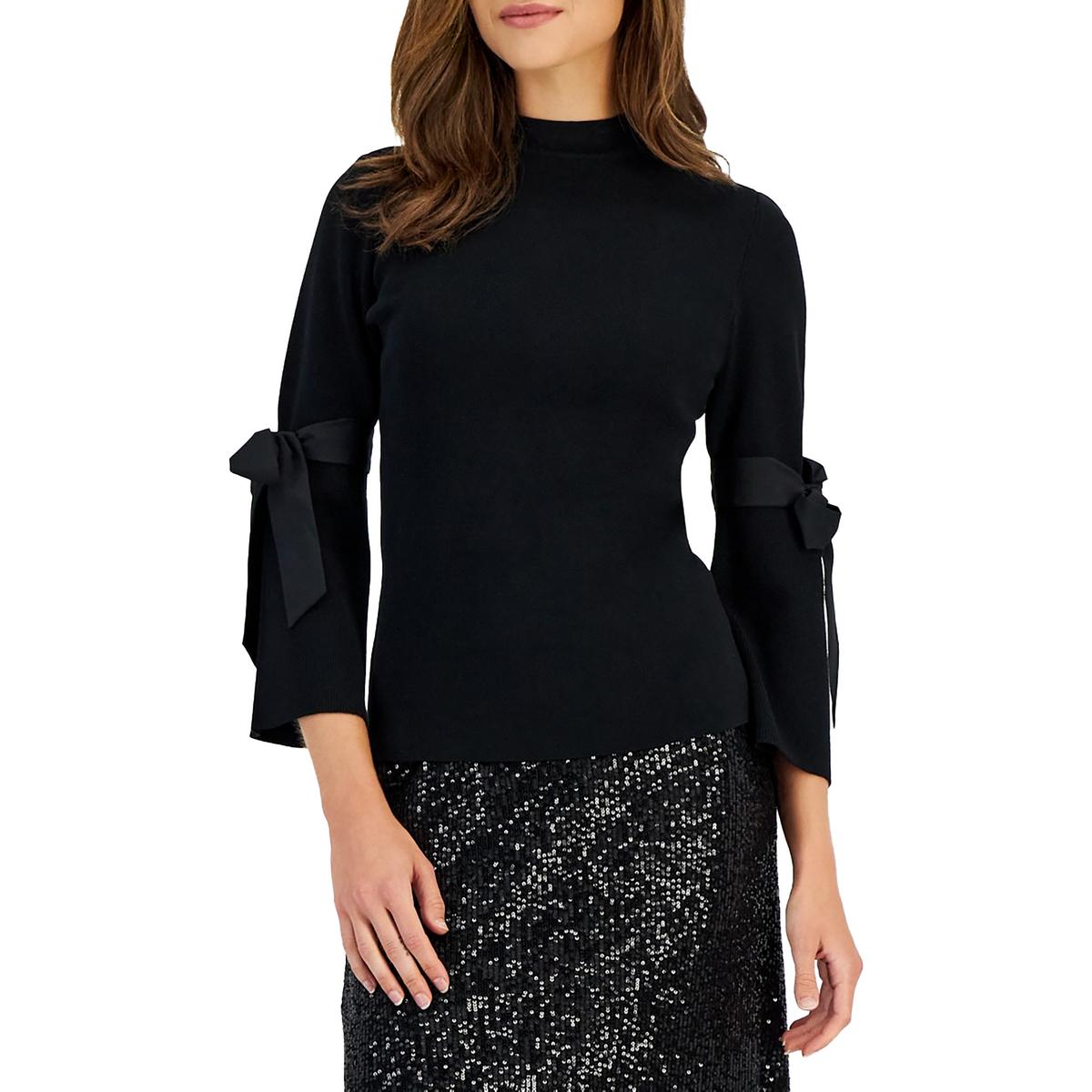 

Женский ребристый трикотажный свитер-пуловер Anne Klein, цвет anne black