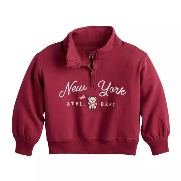 

Детский худи с молнией на четверть Jumping Beans, цвет red new york