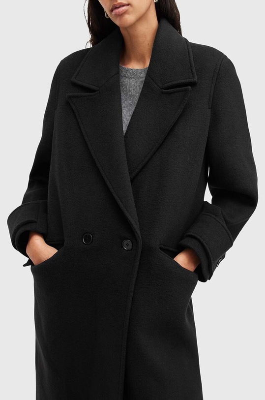 Пальто с добавлением шерсти Mabel Coat Allsaints, черный — фото 3
