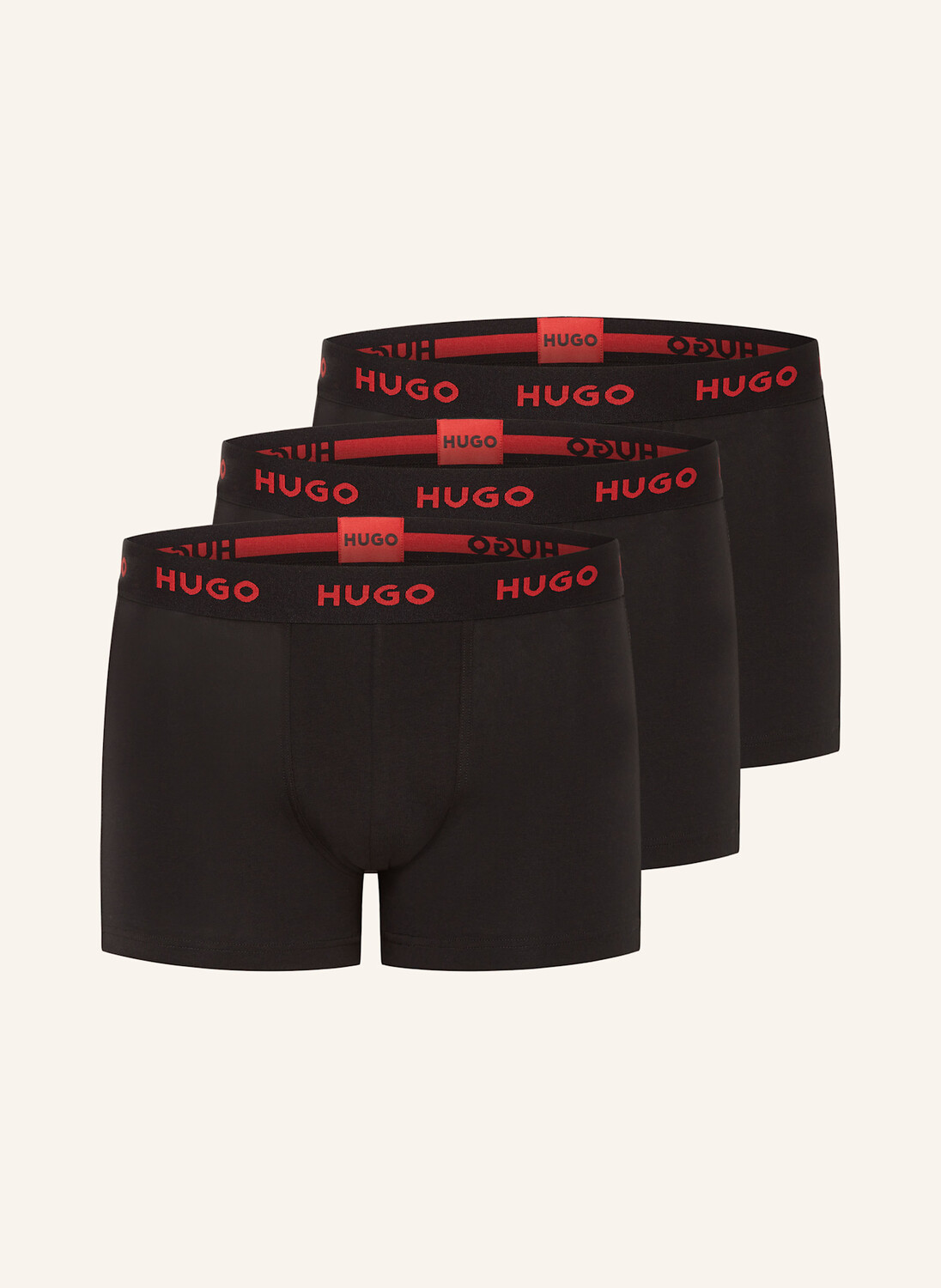 

Комплект из 3 боксеров HUGO, черный