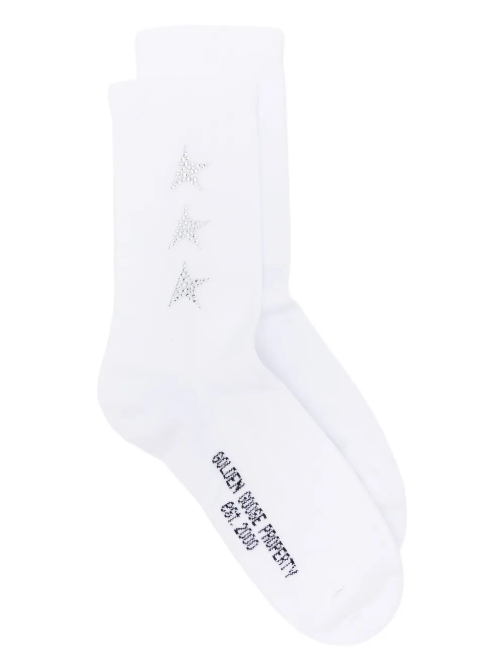 

Носки, украшенные кристаллами GOLDEN GOOSE, белый