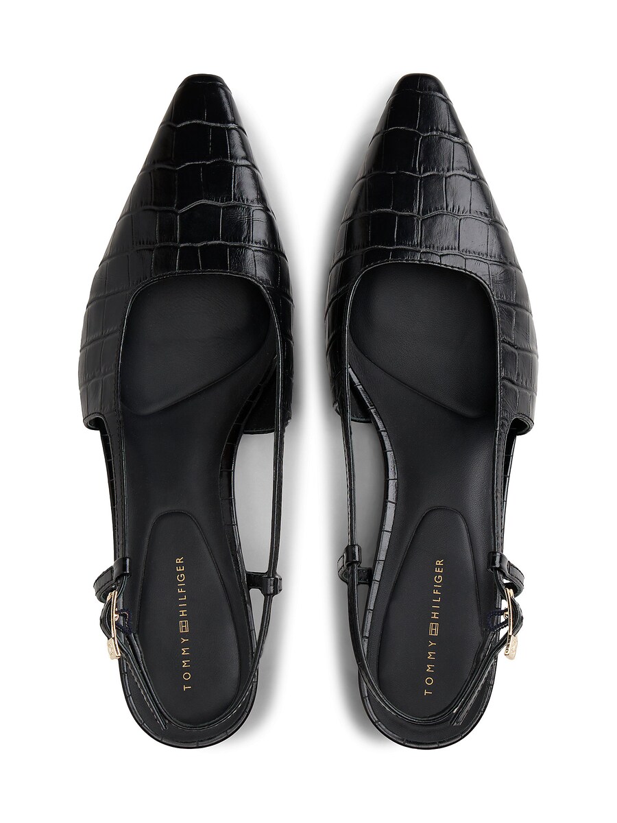 Туфли-лодочки с открытой пяткой TOMMY HILFIGER, Black — фото 4