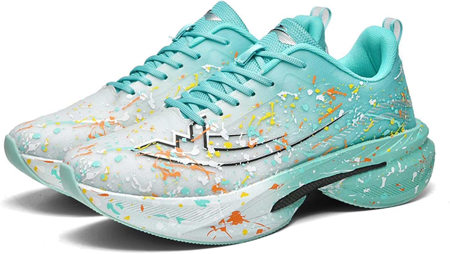 

Мужские кроссовки с дышащей сеткой, круглый носок, шнуровка, утолщенная подошва, противоскользящие, легкие, для бега, подходят для повседневной ходьбы и тенниса Igzbibg, белый/синий