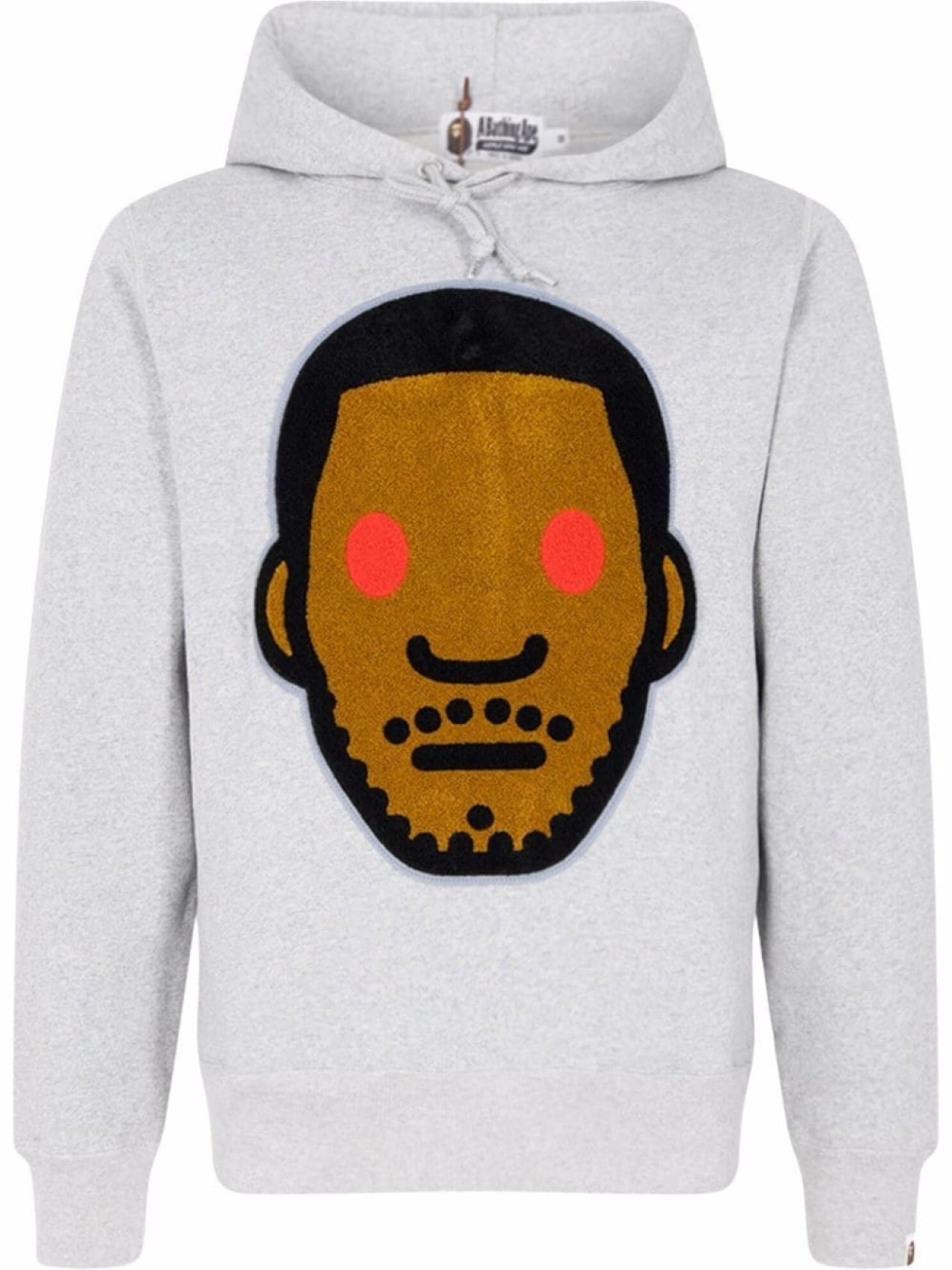 

A BATHING APE худи из коллаборации с Kid Cudi, серый