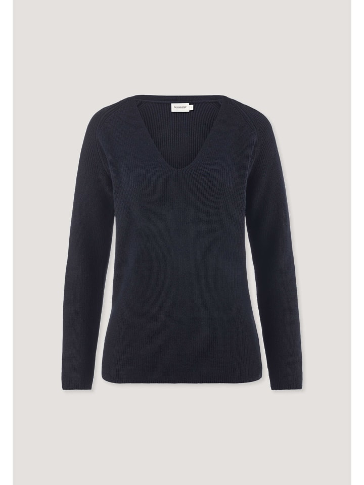 

Вязаный свитер темно-синего цвета Hessnatur