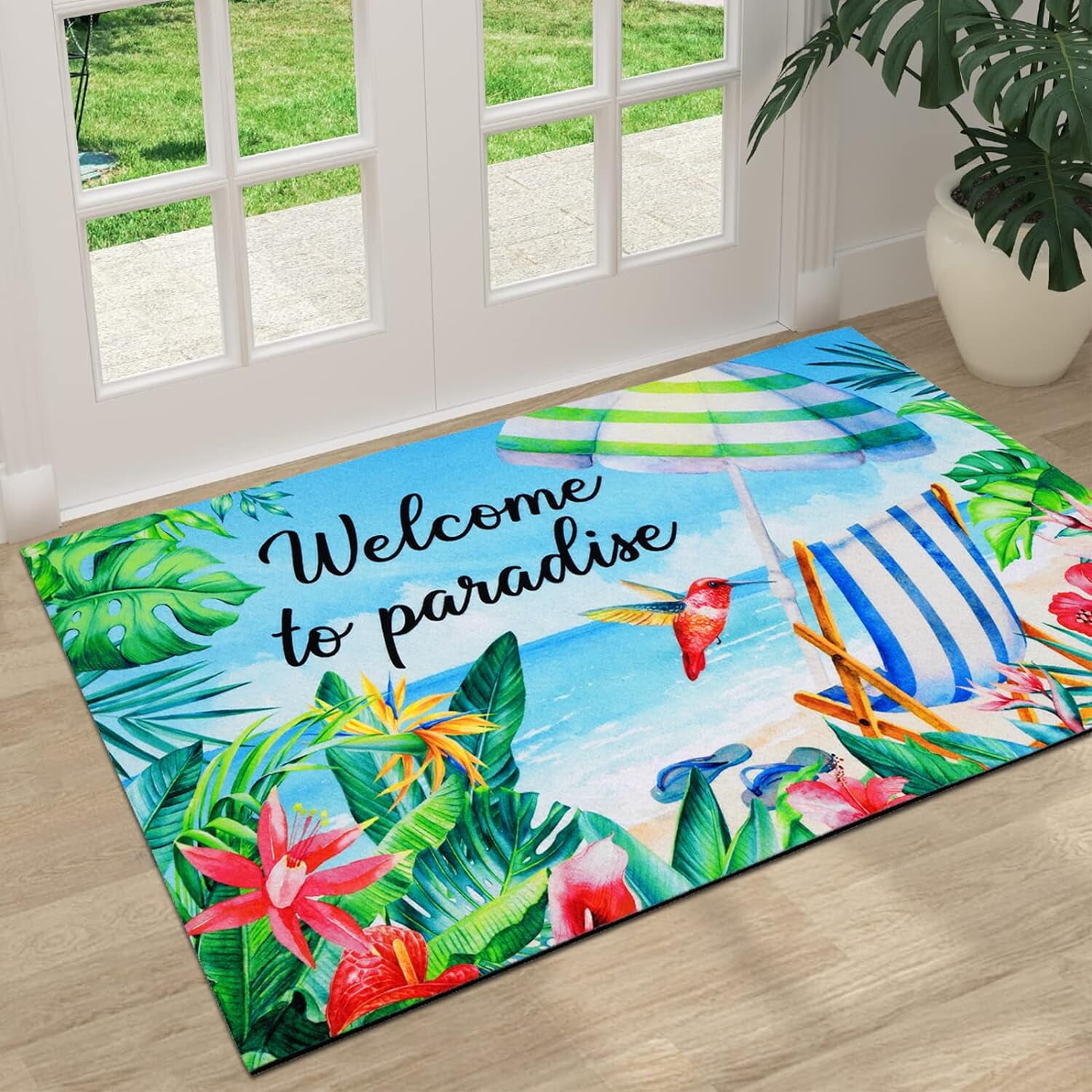 

Уличный коврик с узором BLEUM CADE 18 x 30 дюймов, голубой