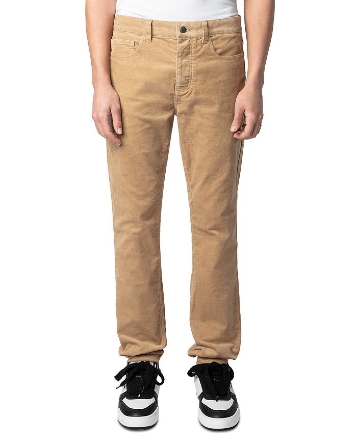 

Слим-брюки Steeve из хлопкового вельвета с эластаном Zadig & Voltaire, коричневый/бежевый