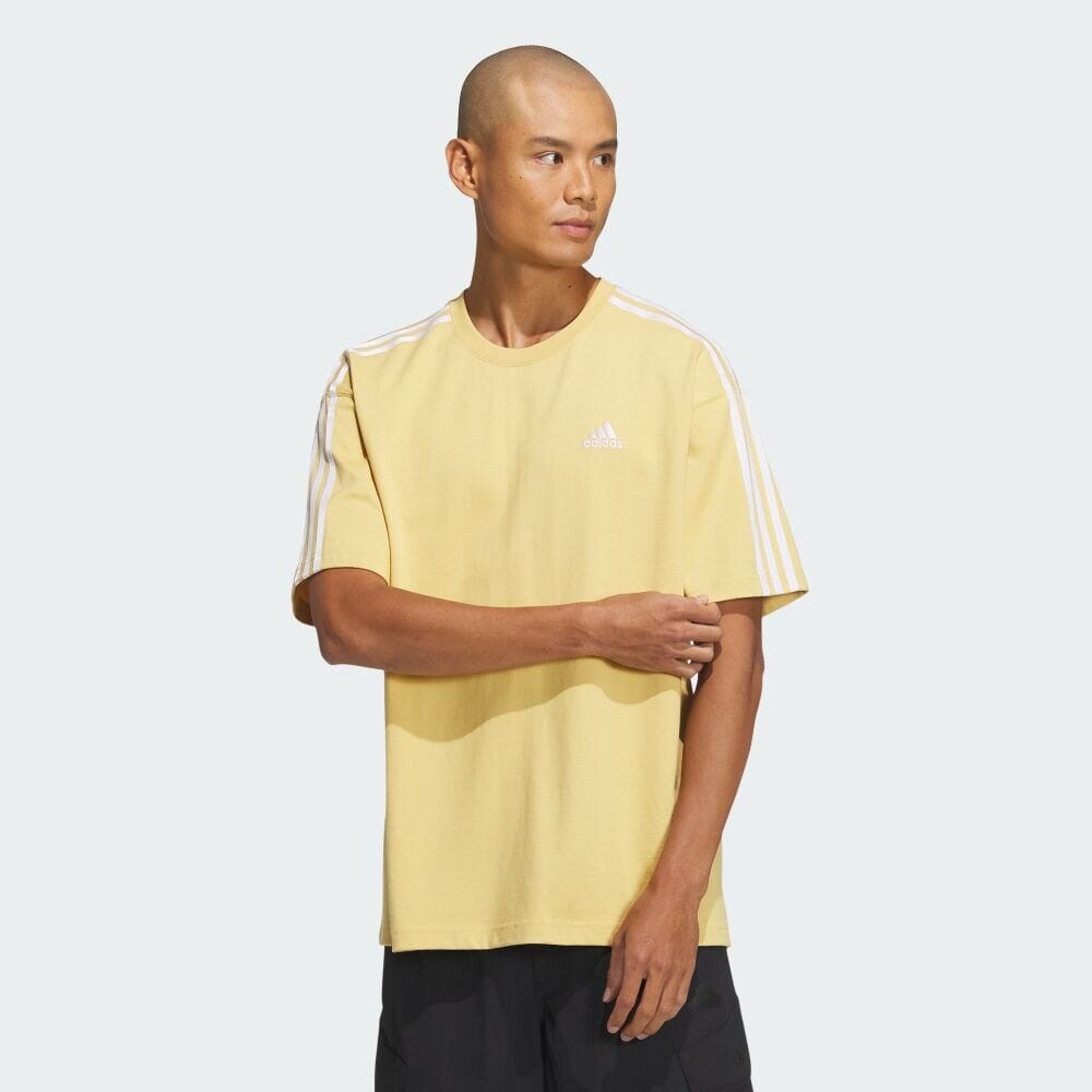 

Футболка Adidas [Worn by Takumi Ozaki of INI] Essentials Plus Loose Fit Three Stripes Short Sleeve T-Shirt, цвет Auto