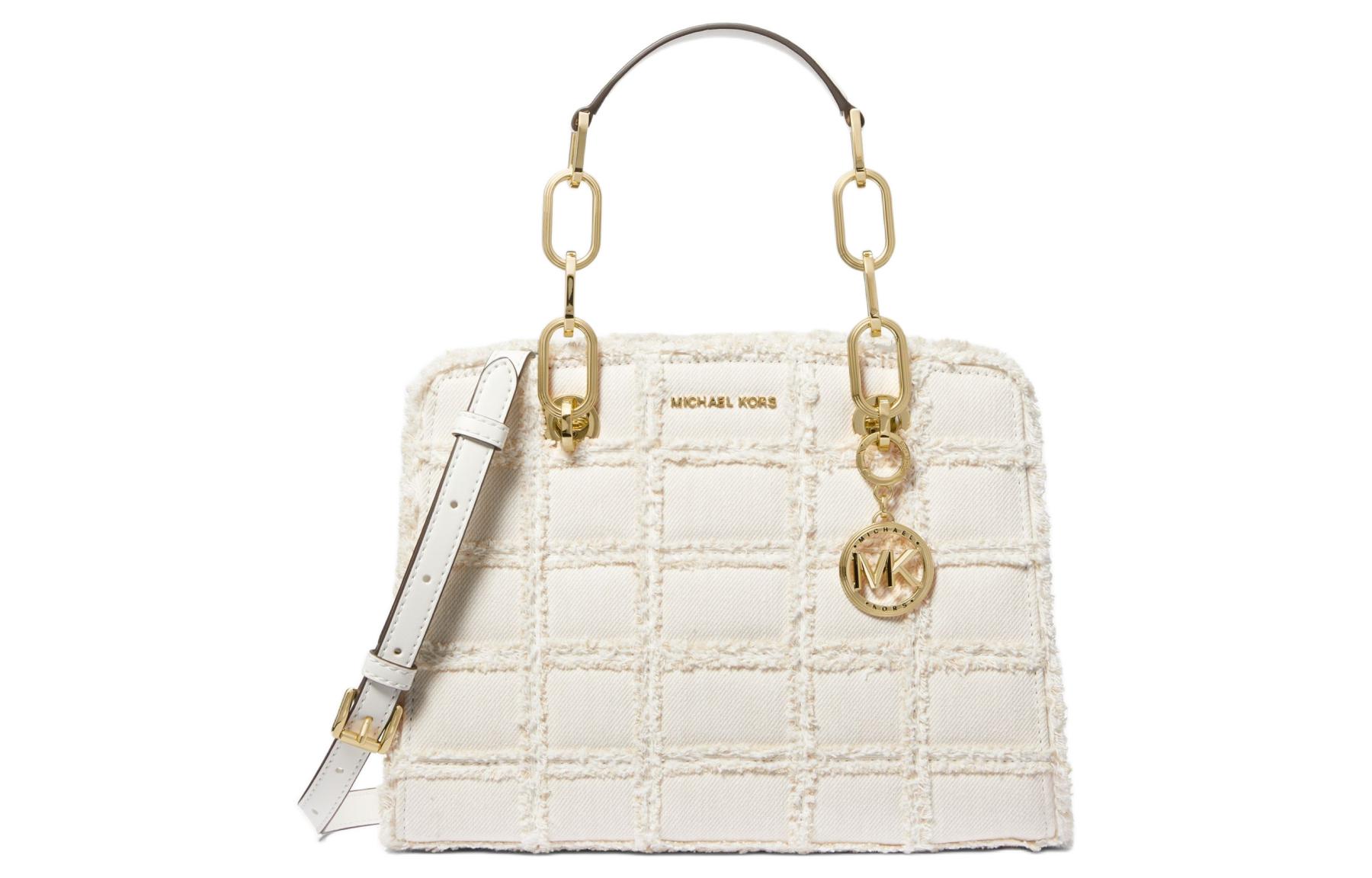 

MICHAEL KORS Сумка через плечо Cynthia Fabric Trumpets, женская, чисто-белая