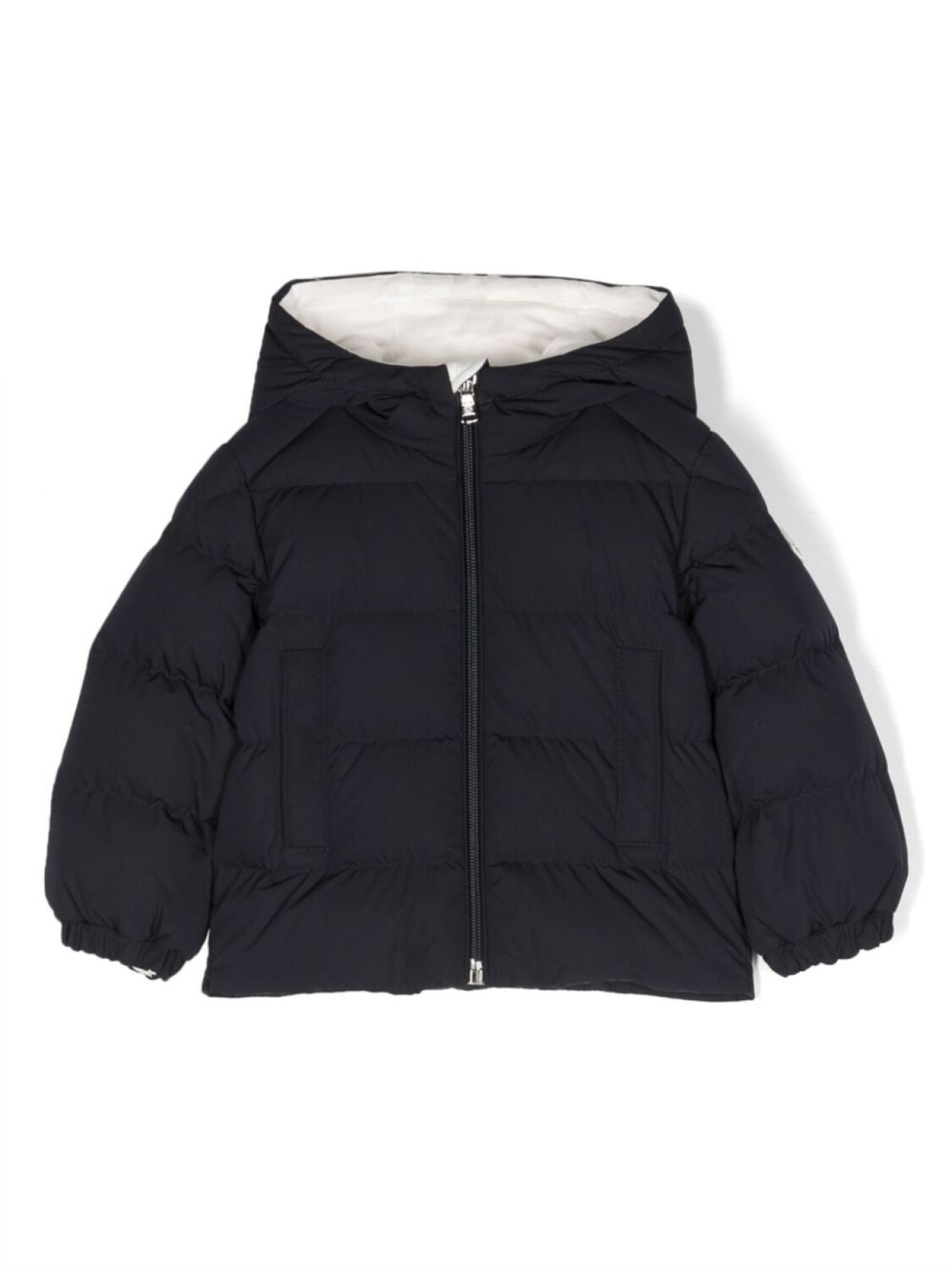 

Moncler Enfant пуховик с логотипом, синий