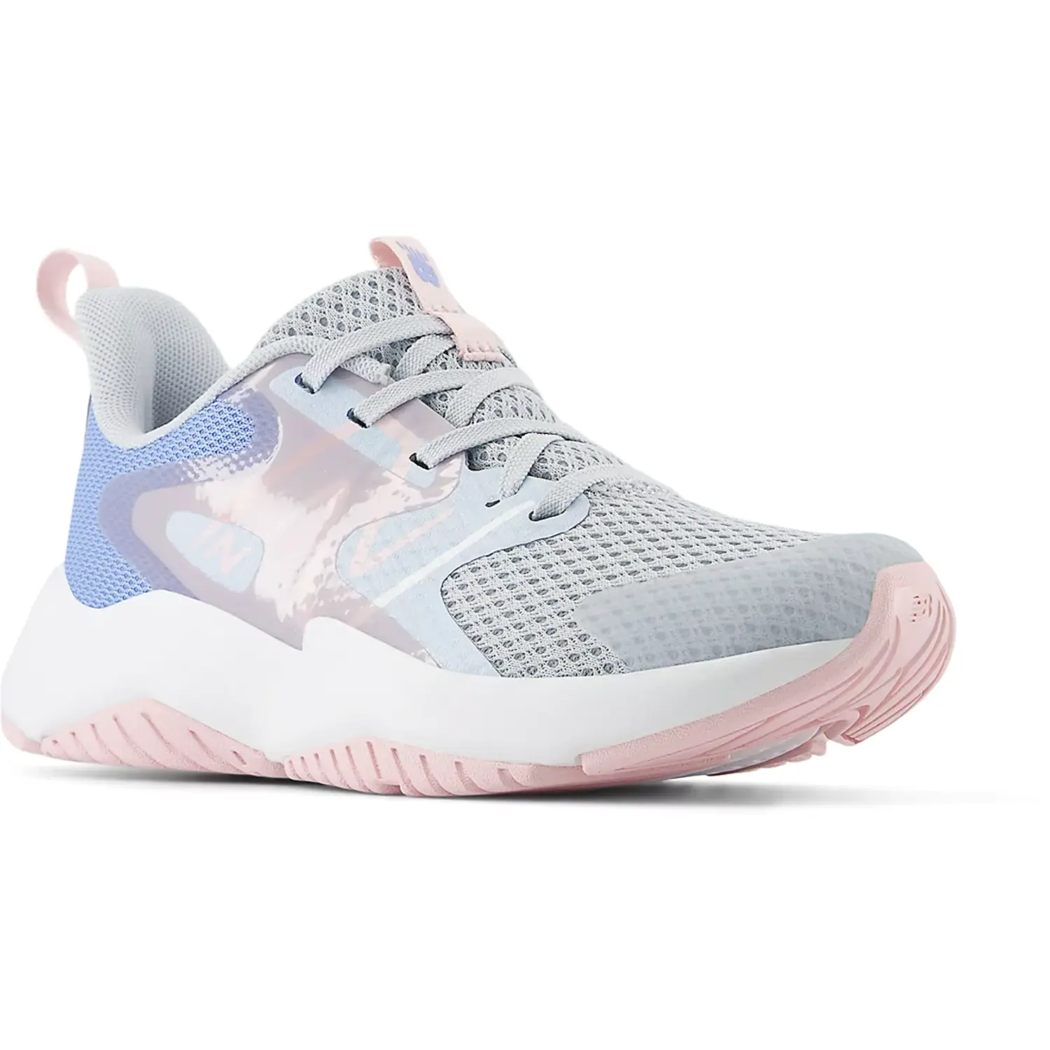 Детские кроссовки Rave Run v2 New Balance, Bright Sky/Granite/Rose Sugar — фото 2