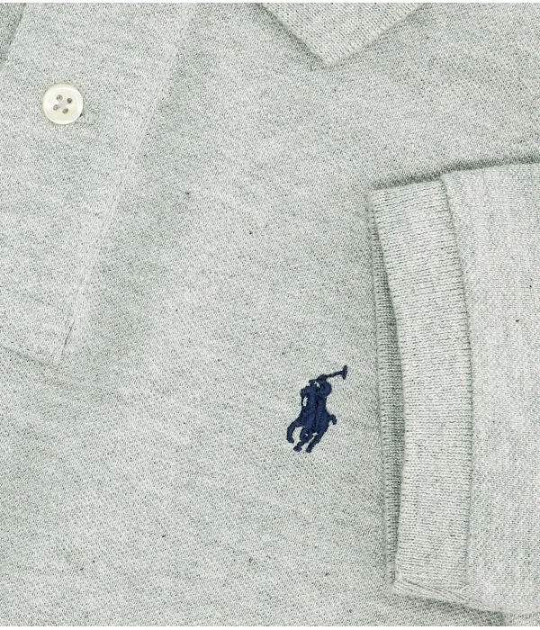 Футболка поло Slim fit Polo Ralph Lauren, серый — фото 3