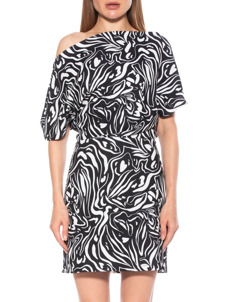 

Мини-платье Suri с драпировкой Alexia Admor, цвет Zebra