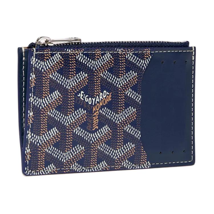 

Goyard Холст с держателем для карт из телячьей кожи, унисекс, морской синий