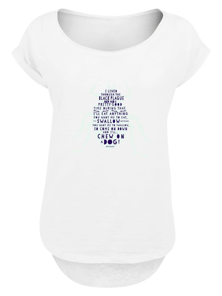 

Удлиненная футболка Beetlejuice Unisex Beetle белого цвета F4NT4STIC, Белый, Удлиненная футболка Beetlejuice Unisex Beetle белого цвета F4NT4STIC