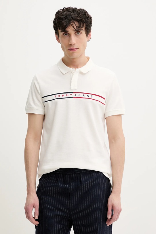 

Хлопковая поло Tommy Jeans, белый