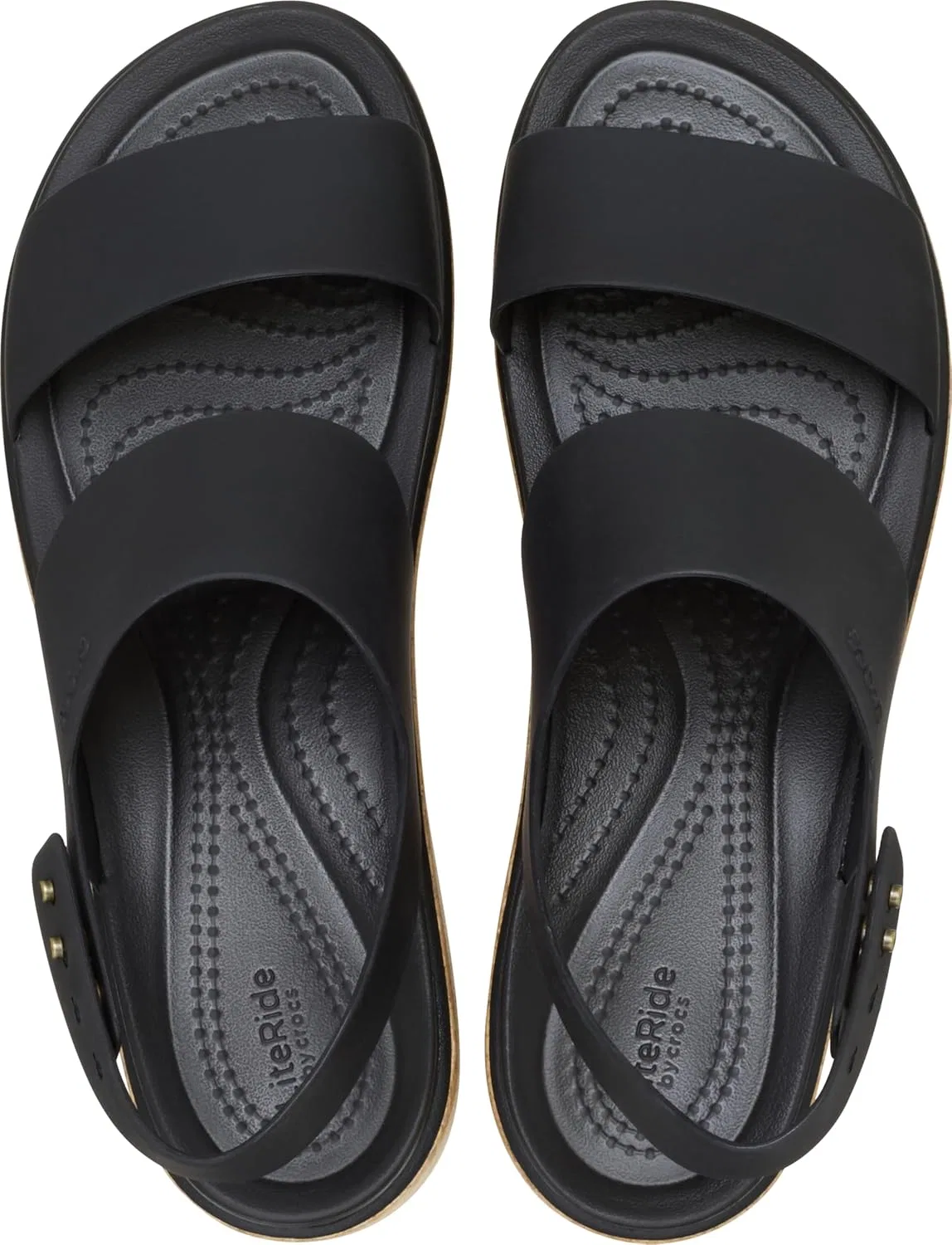 Женские пробковые сандалии Crocs Brooklyn, Black — фото 4