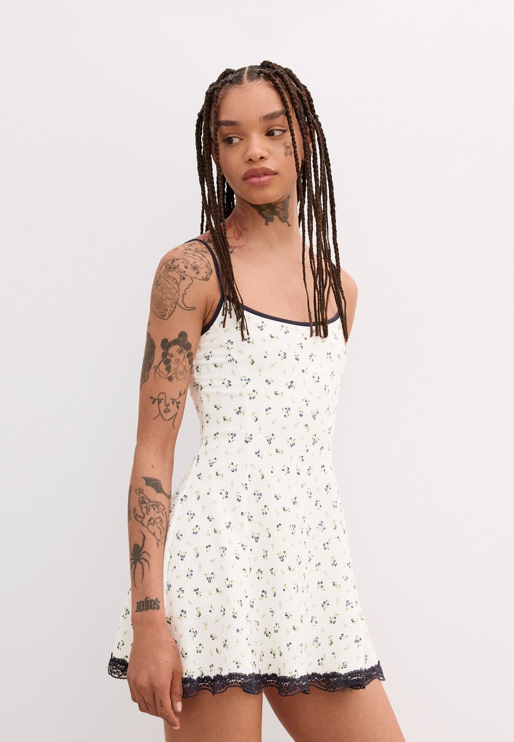 

Повседневное платье Bershka, темно-синий