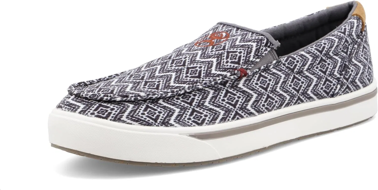 Мужские туфли Twisted X Hooey Slip On, Black White